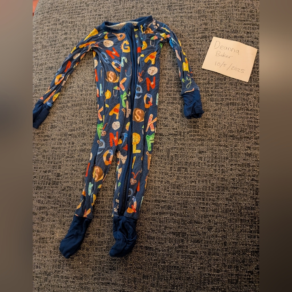 Little Sleepies Colorful Alphabet Kids One Piece
